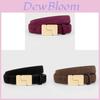 Ceinture en Cuir pour Femme avec Fermeture à Pression et Finition Daim pour Tenues Décontractées et Formelles