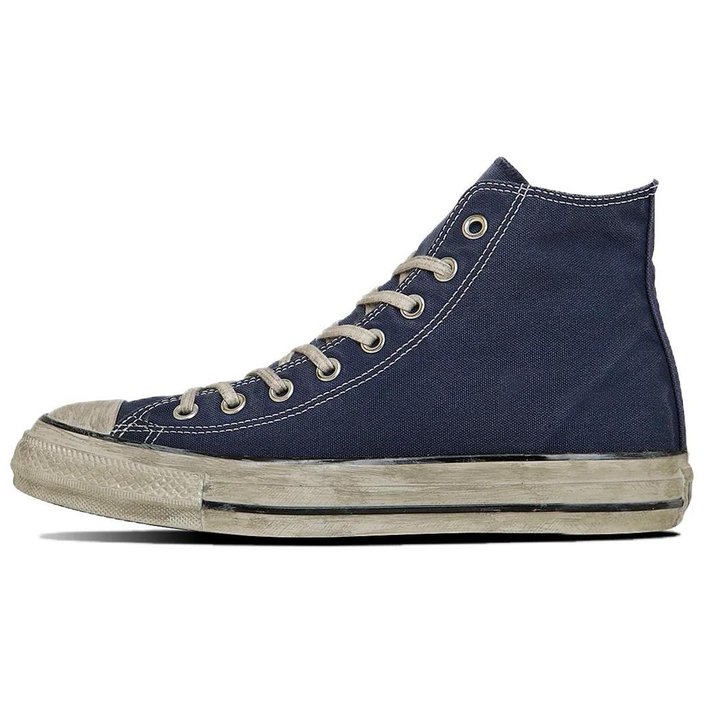 Converse All Star Aged Hi Comfortable Versatile High Top Canvas Shoes Unisex Sneakers Navy-Blue 31314080