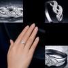 Spiral Fashion Double Jewelry High Quality Womens Ring Shiny Silver Four Sizes