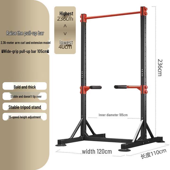 Pull-Up and Dip Bar for Indoor Fitness – Floor-Standing Children's Stretching and Hanging Equipment