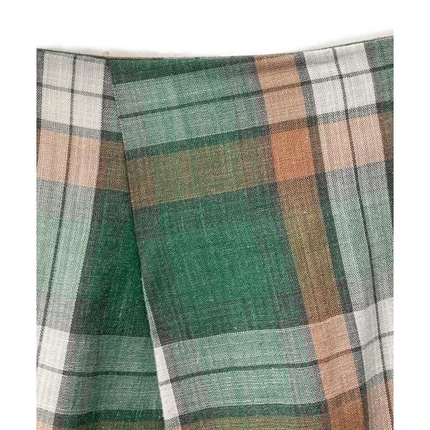Used Summer tartan check flare skirt