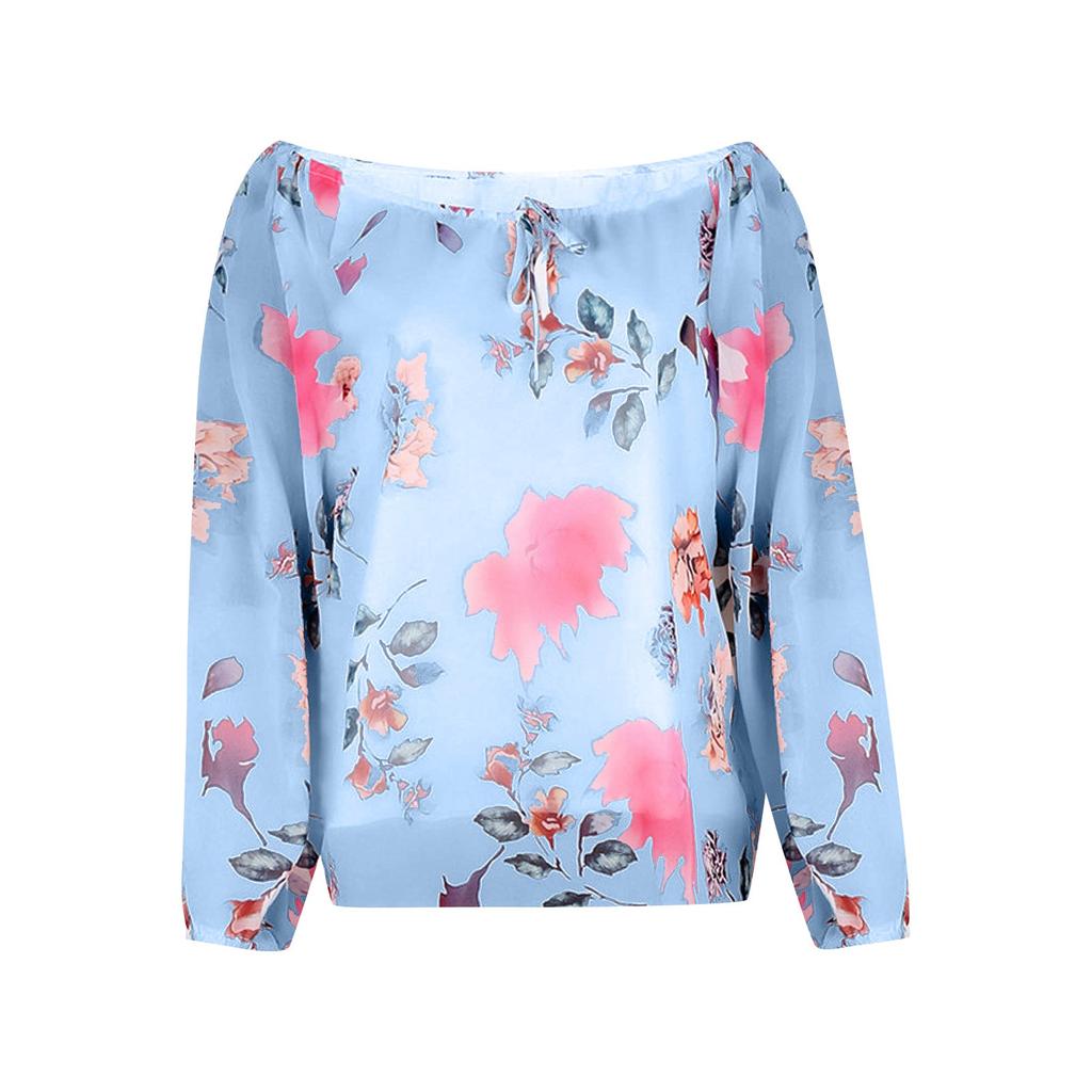 Damen-Blusenoberteile mit Blumenmuster in Übergröße, lässige Tunika, lockere T-Shirts