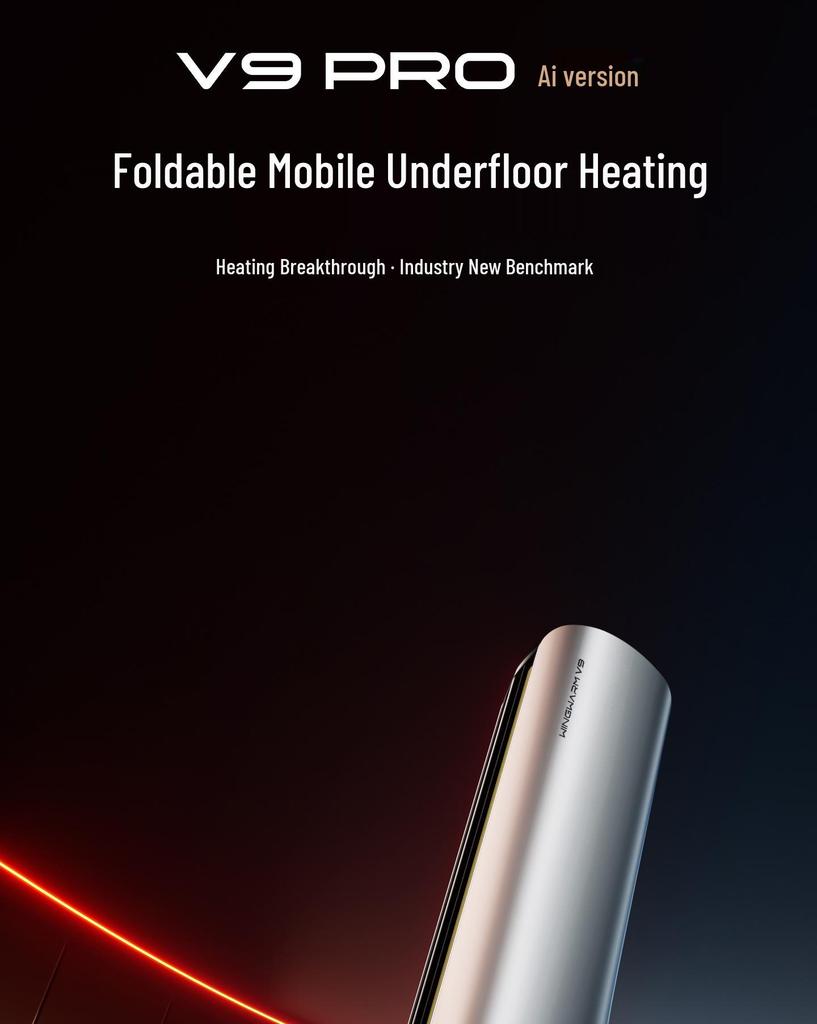 Graphene Folding Mobile Kickboard Heater for Rapid Floor and Bathroom Heating