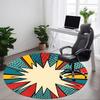 1pc Pop Art Circle Chair Carpet for Office, Non-slip, Soft and Durable Office Rug for  Decoration, Perfect for Office Yy260105033