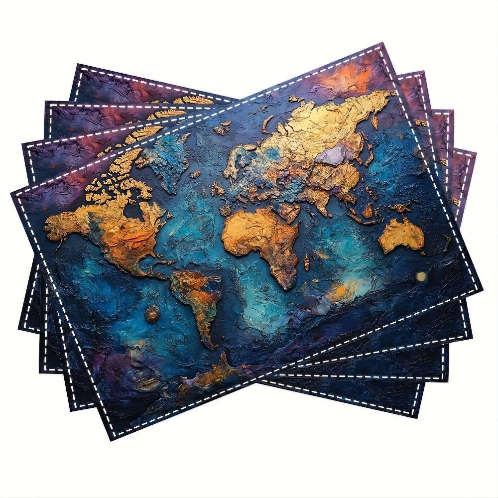 Vintage Camo Flying Duck Silhouette Linen Placemat Waterproof Heatproof Table Mat Hunting Cabin Dining Decor 4pcs