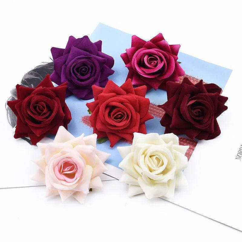 

5/10Pcs Artificial Flowers Silk Roses Outdoor Garden Wedding Bridal Bouquets Home Vase Table Diy Gift Candy Festival Decorations 5pcs
