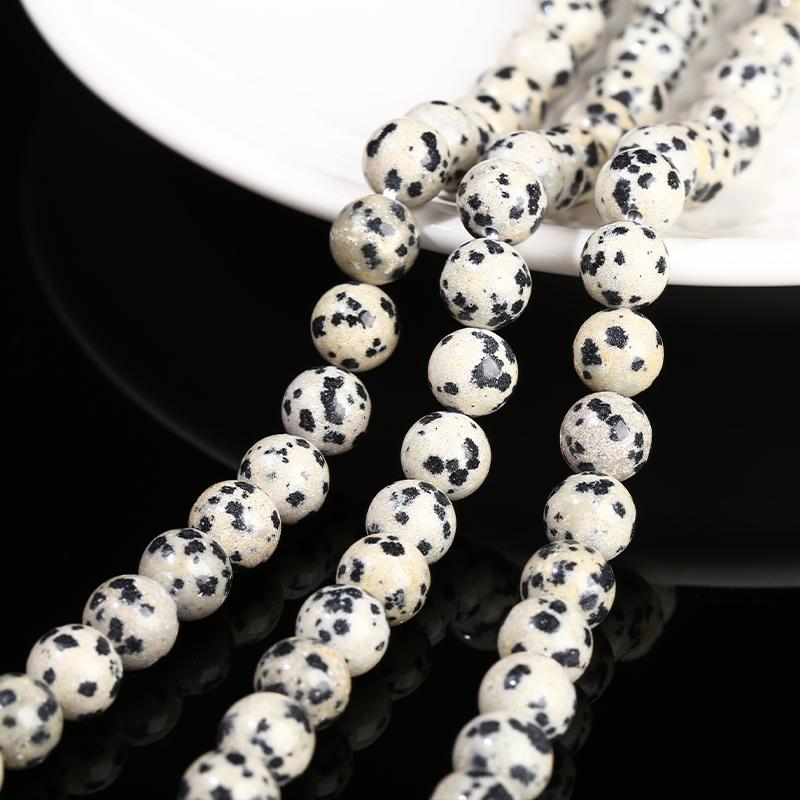 4 6 8 10mm Natural Dalmatian Jasper Beads Round Loose Spacer Bead For Jewelry Making Diy Necklace Bracelet Accessory Findings