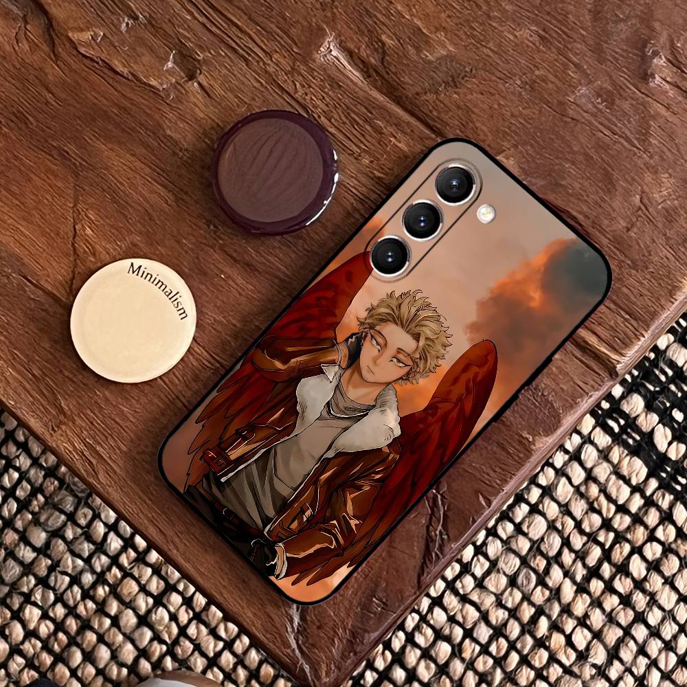 Hawks R-BNHA N-MHA Phone Case Black Ultra-thin Shockproof Case For Samsung S24/S25/S22/S30/Note20/Lite/Ultra/5G/Plus/FE