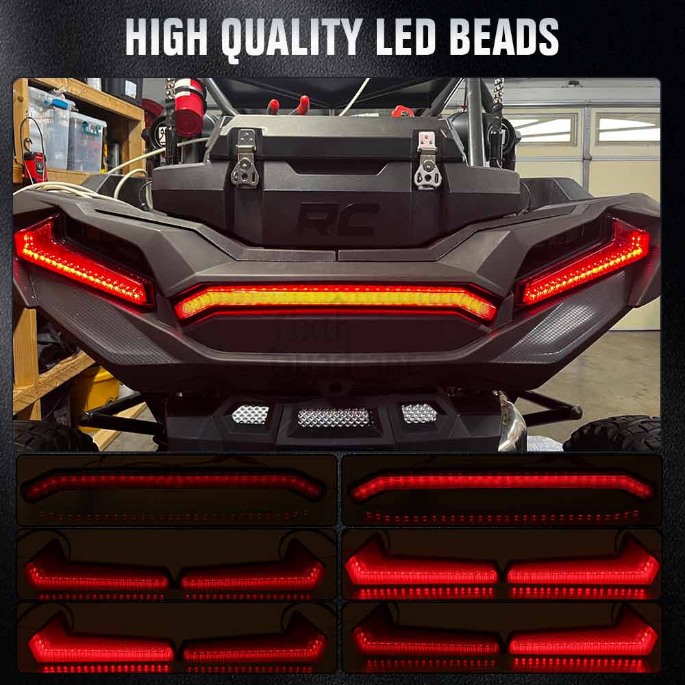 12V Red Set Replacement LED Tail Lights Part Fit For Polaris RZR XP 1000 RZR XP Turbo Sportsman 570 850 1000 2017-2023 #2413431