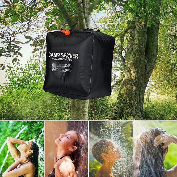 Solar Camping Shower Bag - Portable Outdoor PVC Water Storage, 20L/40L Capacity for Bathing