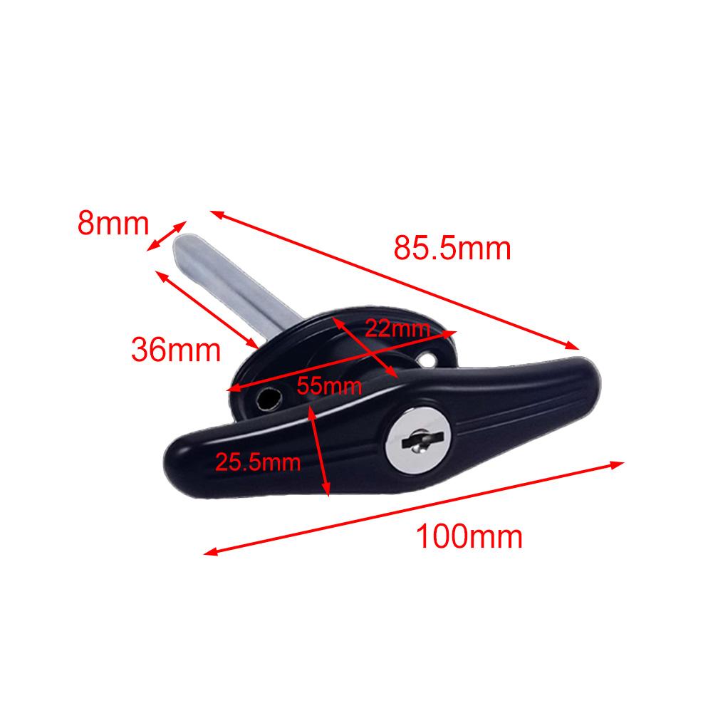 1pc Garage Door Lock T Handle Rear Fix Keyed To Differ Caravan Garage Shed Campervan  T-handle Lock Boasts With Keys
