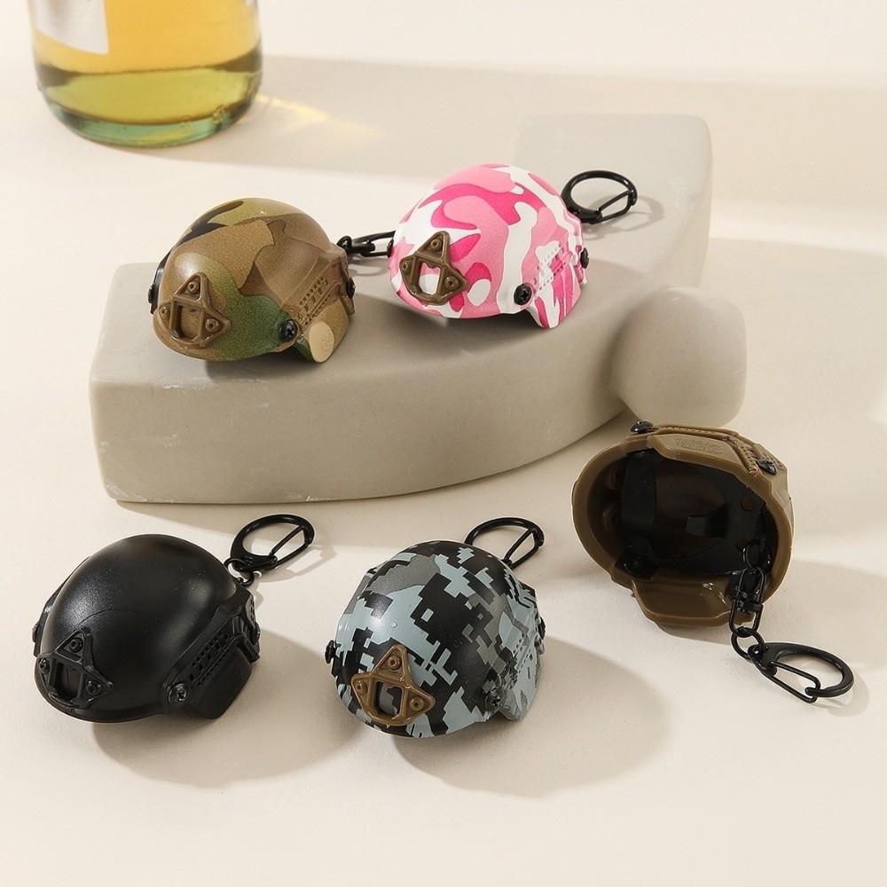 Gift Helmet Key Ring Camouflage Backpack Charm Portable Mini Helmet Model Keychain Bags