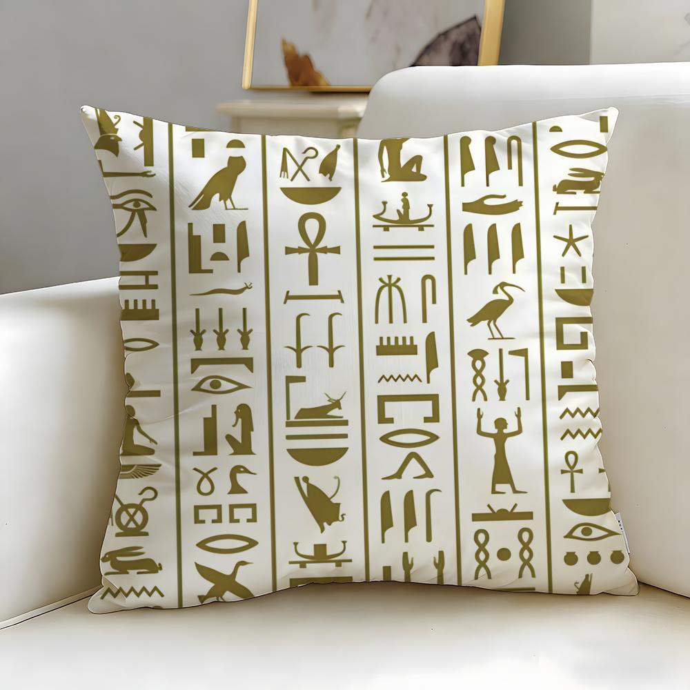 classic myth theme Anubis Cushion Cover Soft & Easy-Wash Pillow Case – Versatile for Couch, Bed, Travel and Office