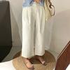 Women's Elastic Wide-leg Pants Summer High-waisted Slimming Straight-leg Pants with A Good Drape and Casual Pants