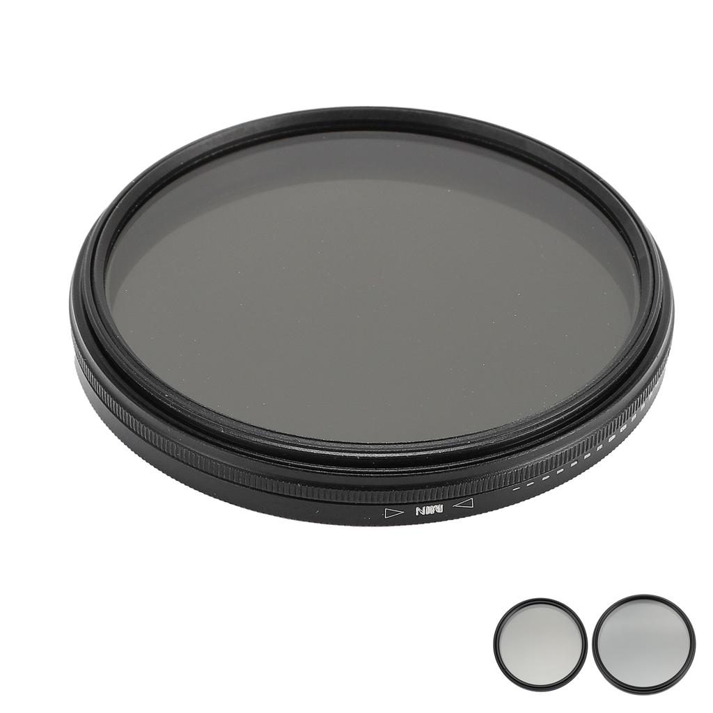 Adjustable ND Filter Aluminum Alloy Frame Optical Glass Lens Camera Filter ND2 to ND400