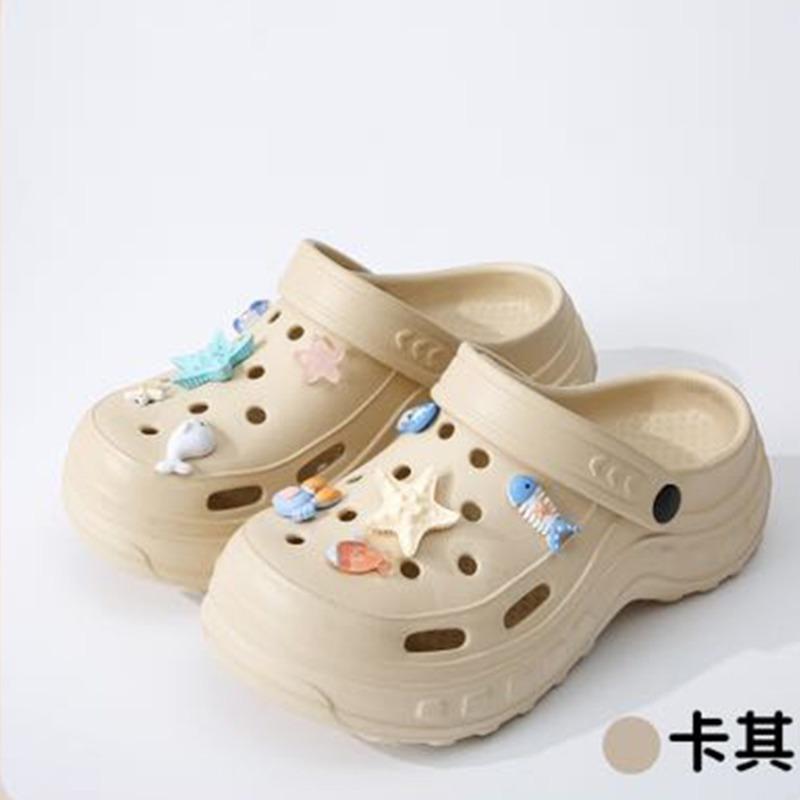 New thick-soled slippers women wear non-slip and wear-resistant cute cartoon eva slippers hole shoes wholesale