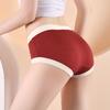 Women's Mid-Waist Red Modal Briefs with Antibacterial Crotch, Ideal for New Year Luck and Weddings