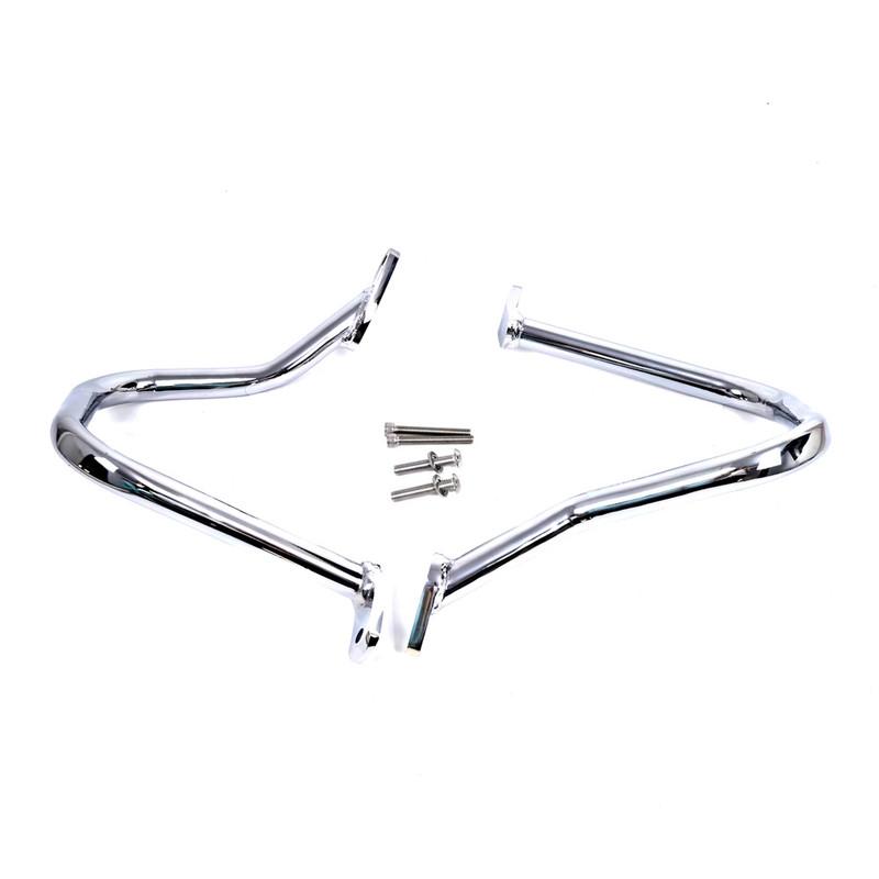 Guard Crash Bar Rear Saddlebag Guards For Harley Davidson Softail Heritage Classic Springer Deluxe FLSTN FLSTC 00-17