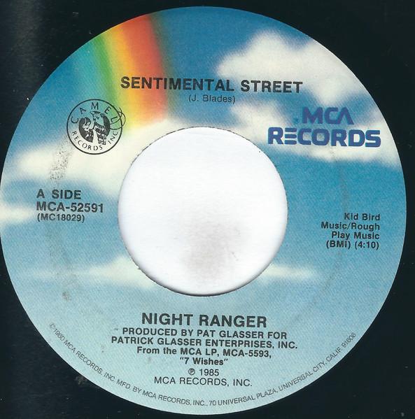 7inch Record NIGHT RANGER - Sentimental Street / Night Machine MCA52591 MCA 1985 US Rock Used