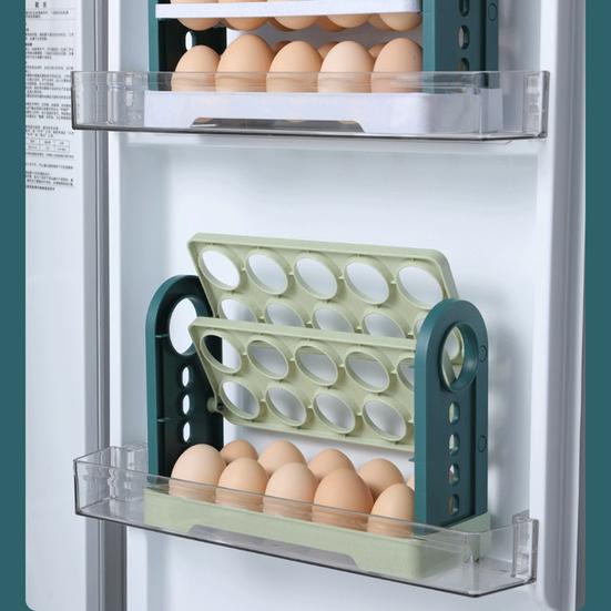 Praktisk eggholder Høy kapasitet Anti-fall Enkel tilgang Kjøleskapsdør Friskholdende eggboks Hjemmeforsyning