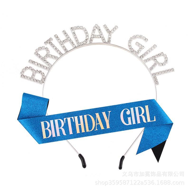 Children's Adult Birthday Headband IR Letter Crown Headband