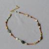 Retro Oil Painting Style Sunflower Beaded Necklace