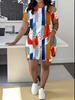 Butterfly Ladies Casual Suit Short Sleeve Shorts 1D Digital Flower Printing Fashion T-Shirt Two-piece Set