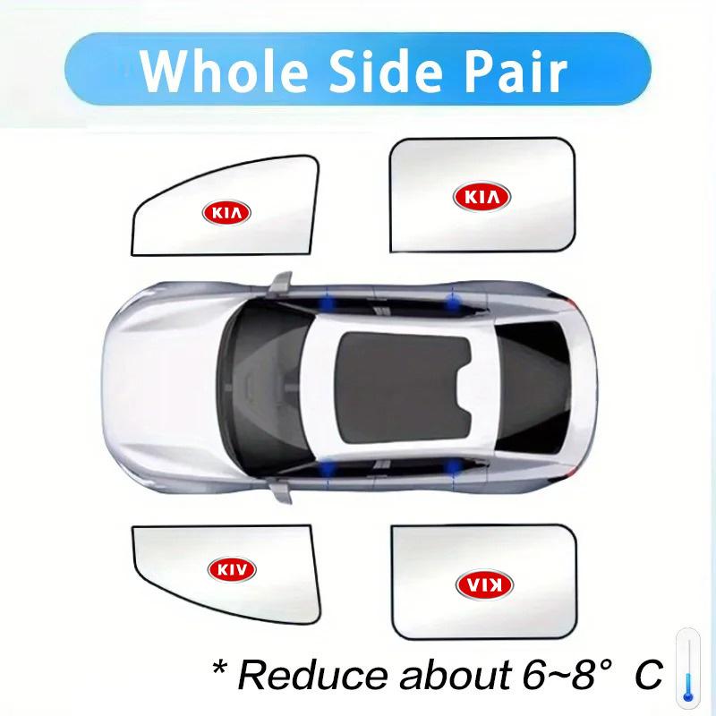 Car Side Window Sun Shade Curtain Summer Sun Protection Sunshade Cover UV Reflective For Kia Rio Ceed Sportage Cerato Soul K2 K5