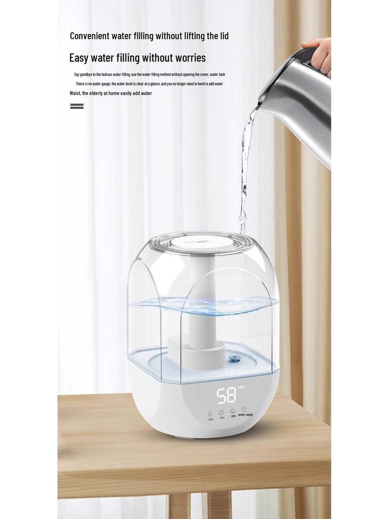 Silent Household Aromatherapy Humidifier for Bedroom, Suitable for Pregnant Women & Babies, Customizable Mist Settings