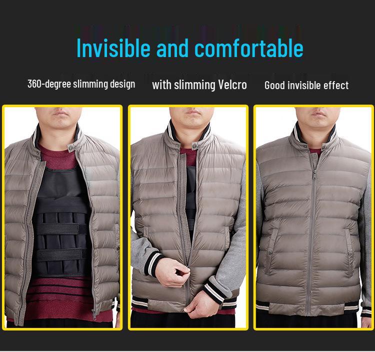 Adjustable Iron Sand Weight-Bearing Vest for Running and Training - Breathable, Invisible Fitness Equipment.