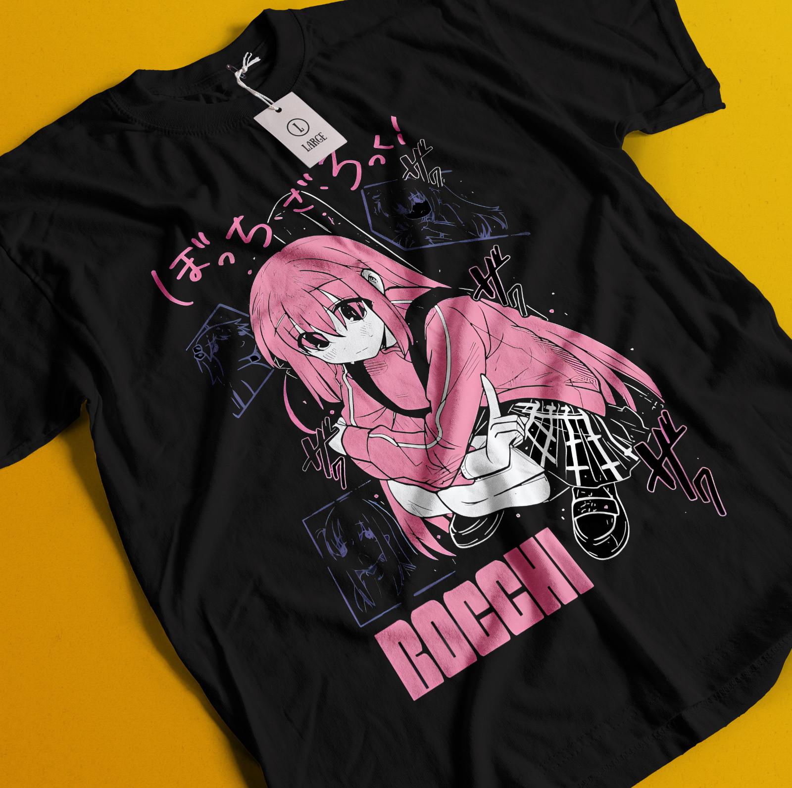 

Hitori Gotou Bocchi the Rock T-Shirt Mens Womens Tees Top Kawaii Funny Yamada Tee Nijika Ijichi Shirt XL