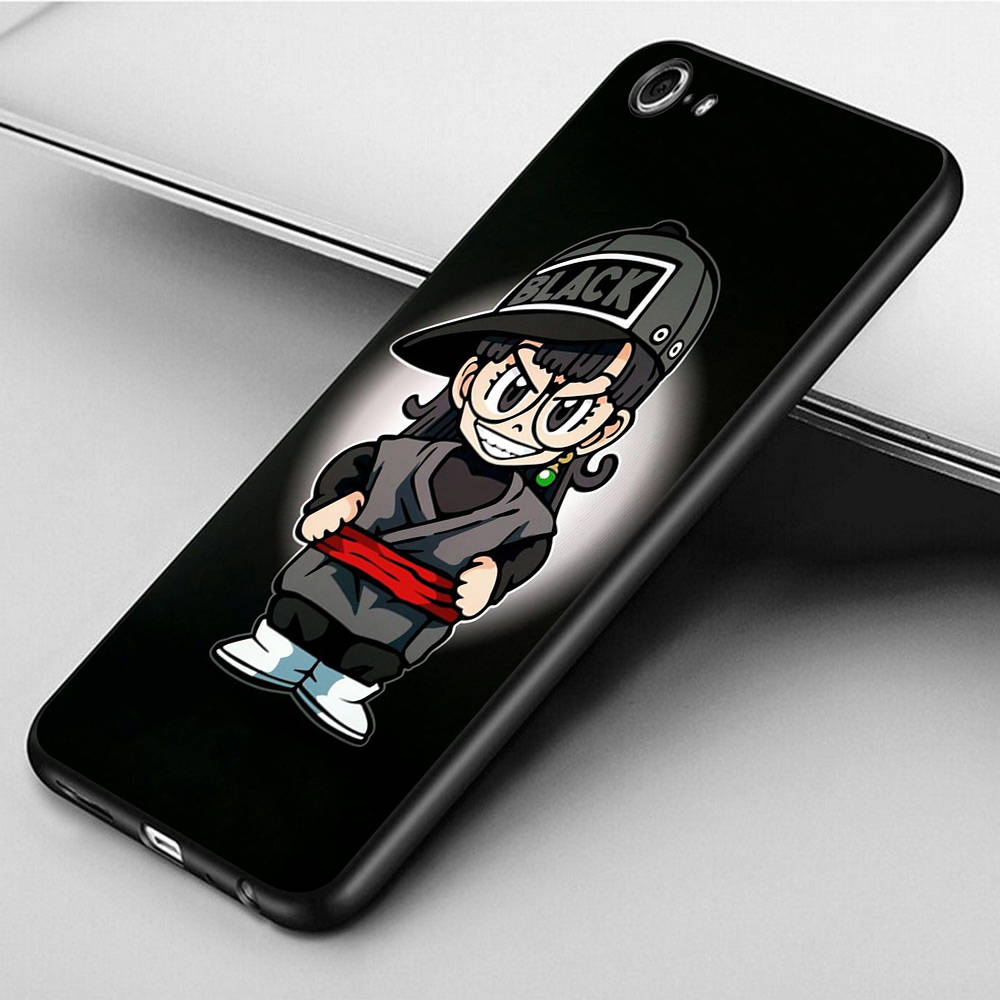 DT34 Dr. Slump Arale Case for iPhone 16 15 Plus 14 13 12 11 Pro 8 7 6S 6 SE 5S X XR XS Max Realme C30 C33 C31 9I Huawei P30 Black Soft Cover