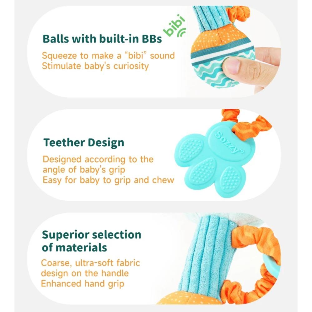 Baby Soft Rattles Newborn Toys Cute Animal Rattle Toy Infant Crib Bed Stroller Seat Toys Toddler Grab Ability Training Plush Toy