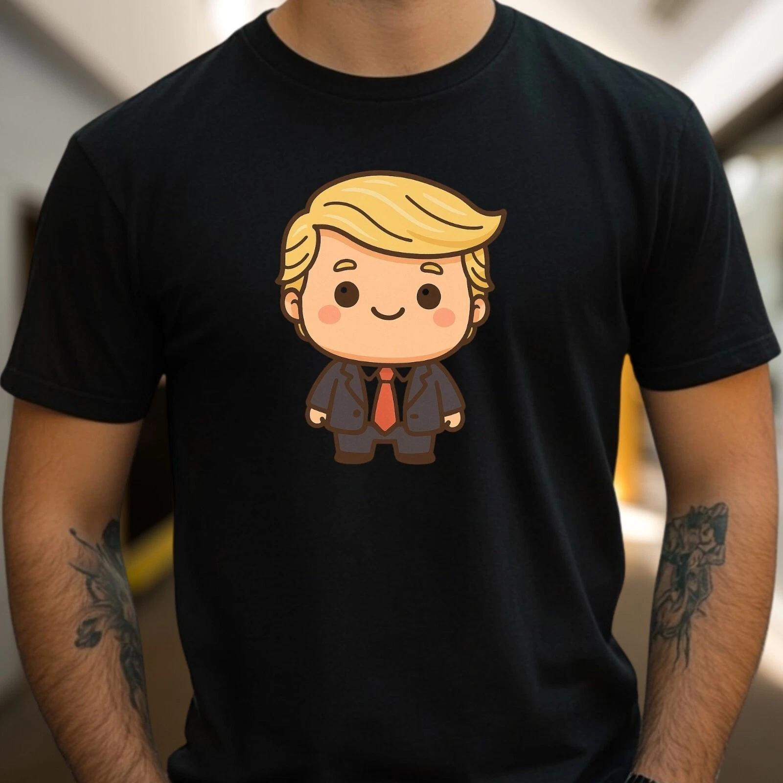 T-Shirt Herren Kawaii Trump Motiv Baumwolle Größe S bis 5XL XL