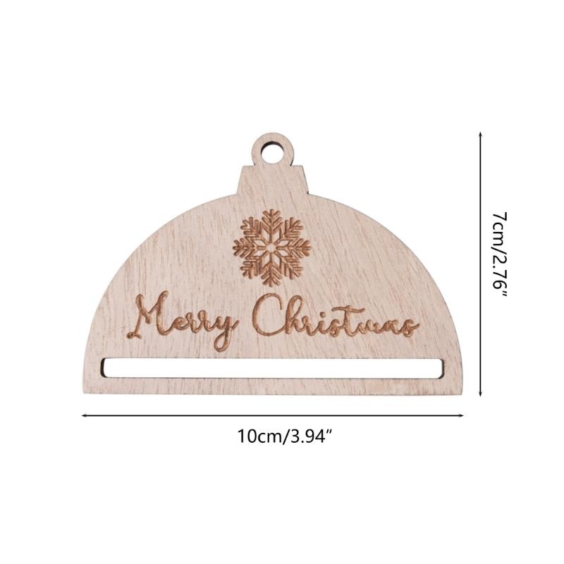6pcs DIY Woven Rope Christmas Tree Ornaments Unfinished Wood Slices Decorations