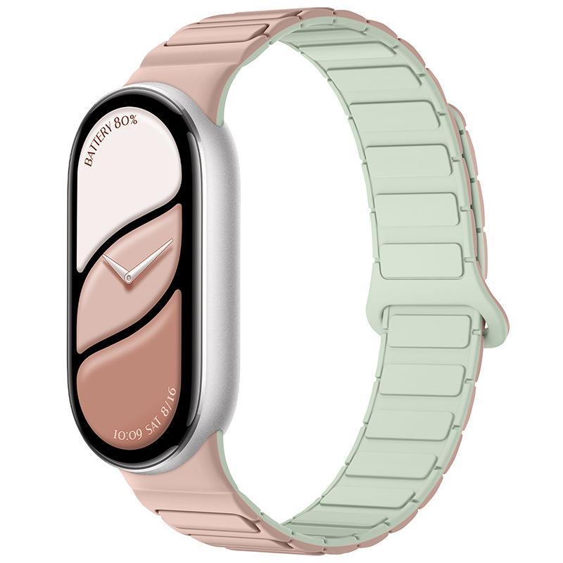 Magnetiskt looparmband för Mi Band 10 Rem Silikon Sportarmband för Xiaomi Mi Band 10 9 8 Correa Band Armbandsaccessoarer
