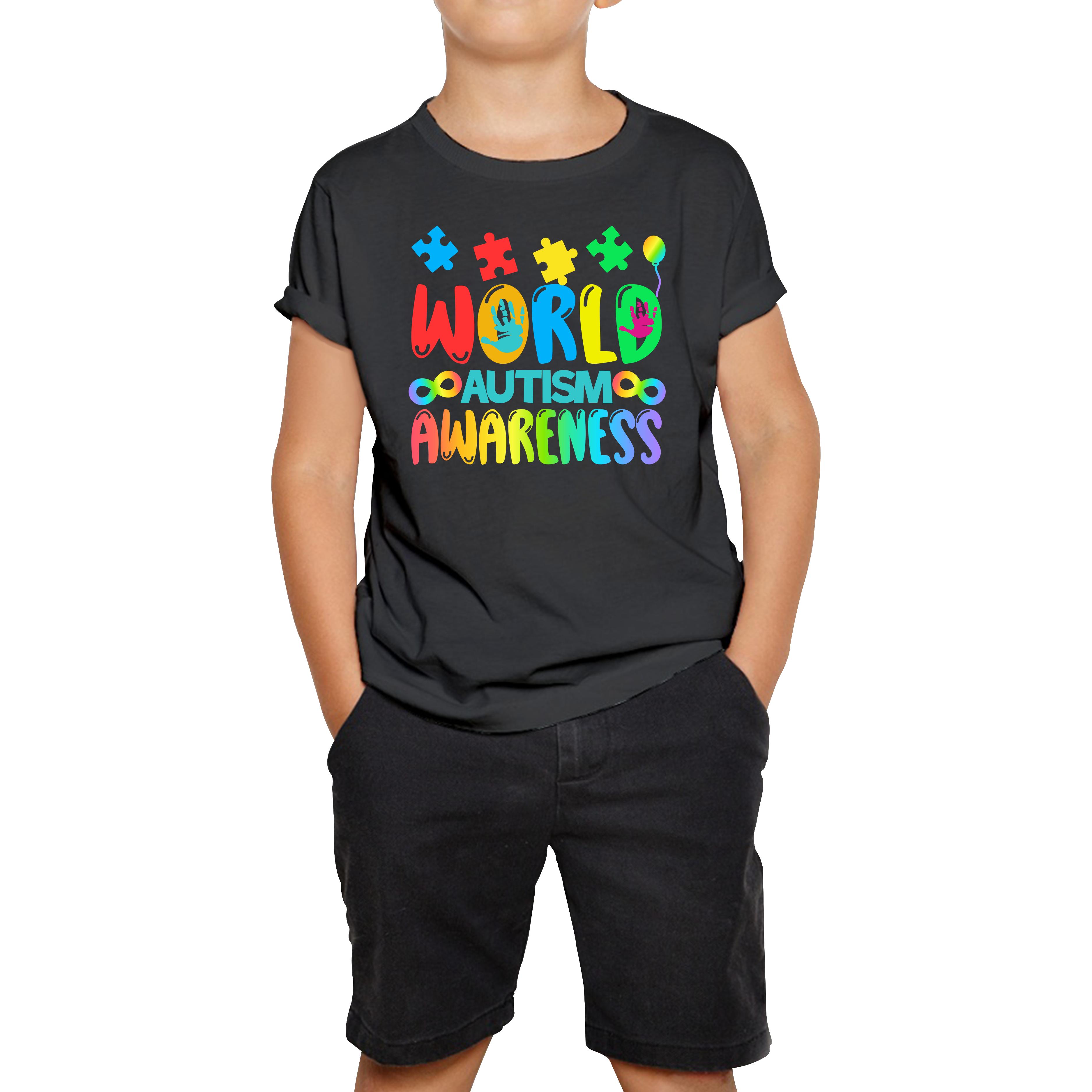 World Autism Awareness Day Kids T Shirt 130