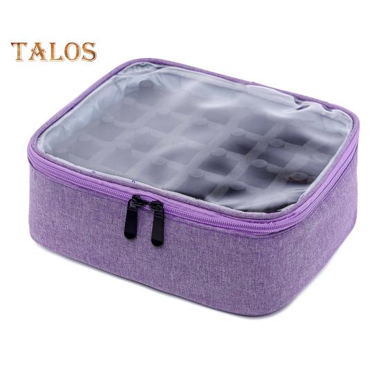 

Сумка для хранения лака для ногтей, большая вместимость, застежка-молния, чехол для переноски эфирных масел, держатель для лака для ногтей с прозрачной крышкой фиолетовый