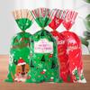 Pack of 50pcs Holiday Treat Bags Christmas Candy Bags Organizers for Gift Wraps