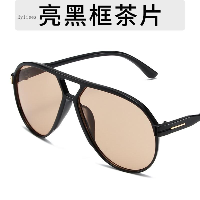 Vintage Oversized Pilot Sunglasses Women Designer Black Yellow Goggle Gradient Big Frame Sun Glasses UV400 Luxury Men's Sh