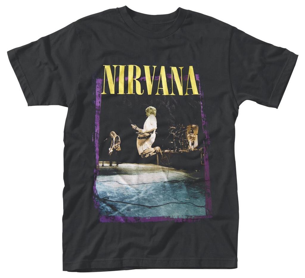 26 Nirvana Stage Jump Purple T-Shirt NEW OFFICIAL Unisex T-Shirt