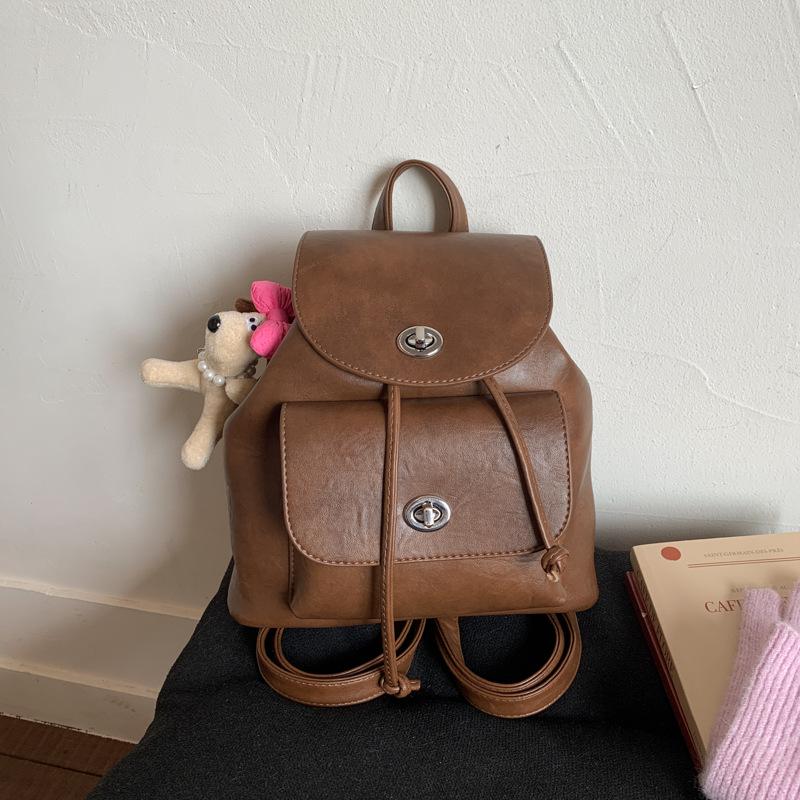 Retro Backpack Large Capacity Bag Fashionable Backpack Outdoor Commuter Bag Going Out Travel Small Bag