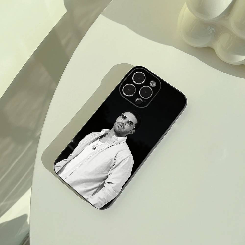 rapper-Drake Phone Case For iPhone 17,16,15,14,13,12,11 Pro Max,16/15/14Plus,XS Soft Black Cover