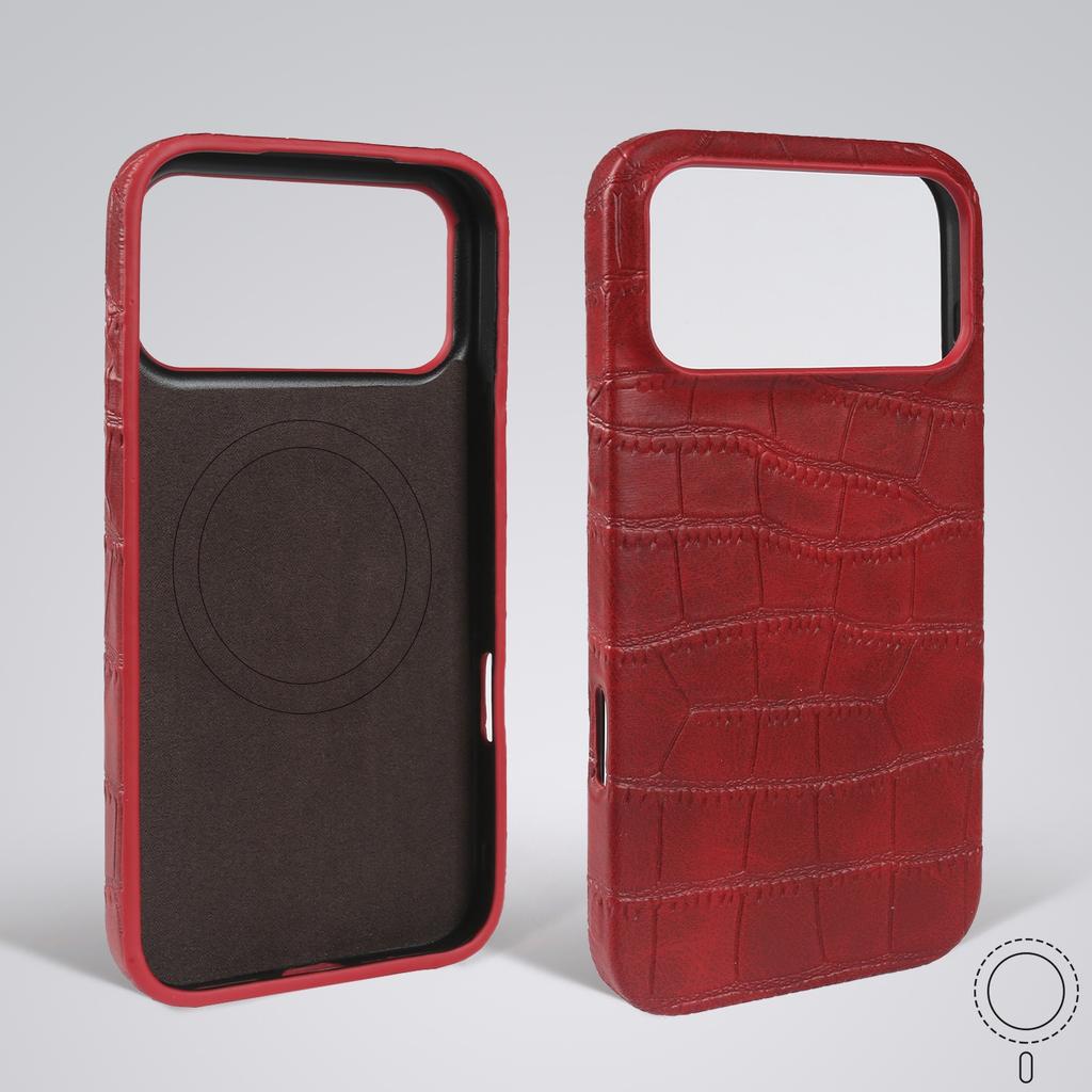 Premium Magnetic Crocodile Pattern Leather Case For iphone 17 Pro Max 16 15 14 13 12 11 For Magsafe Full Wrapped PU Back Cover
