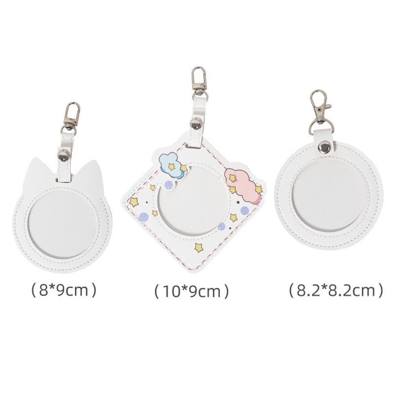 Round Badge Protective Case with Transparent Window Waterproof Hangable Portable Display Bag for Fan Supplies Gift Multi-color