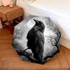 1 PC Automatic Folding Umbrella - Raven Pattern, Portable & Foldable Design with 8 Ribs, Christmas Birthday Gifts