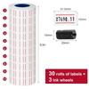 White Pricemarker Sticker (30 Rolls Blank White + 3 Refills Inks) 15000pcs White Price Guns Labels for 5500 Labeller
