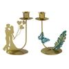 Romantics Iron Candle Holder Unique Lover Kissings Shape Modern Iron Candle Holder for Intimate Celebration and Home