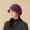 Autumn And Winter Middle-Aged And Elderly Hats, Female Mother Hats, Fleece Thickened, Warm Ears, Cold Protection, Old Lady Knitted Rabbit Fur Hats
