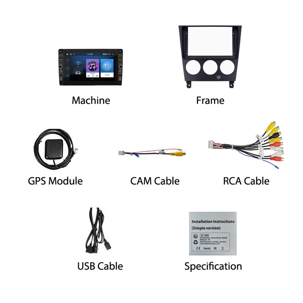 8 zoll Für Subaru Impreza GD GG 2002-2007 Mit Taste Knopf Android Auto Radio Multimedia Player Navigation Stereo GPS 2 Din 1 + 32GB